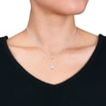 thumbnail image 4 of Miabella Collier à Double Rang Cœur en Argent Sterling, 4 of 5