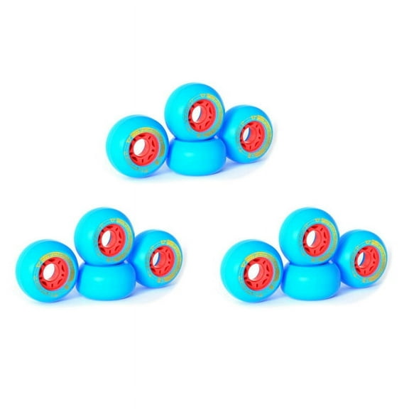 12x Roller Road Driftboard Maple Split Portable Skateboard 82A PU Drift Board Wheel Anti-Skid Skateboard,Blue