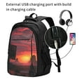 thumbnail image 2 of Cauagu Sunset Western Desert Cowboy Print Travel Laptop with USB Charging Port,Extra Large Backpack College Backpack Business Work Bag Casual Daypack Perfert for Men Women, 2 of 7