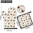 thumbnail image 3 of Pioneer Flower Floral Print Pattern 1-Pack Oven Mitts Set, Heat Resistant Kitchen Gloves, 7.7" X 12", 3 of 6