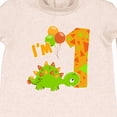 thumbnail image 3 of Inktastic Happy Dinosaur First Birthday-green Baby Fleece Romper, 3 of 4