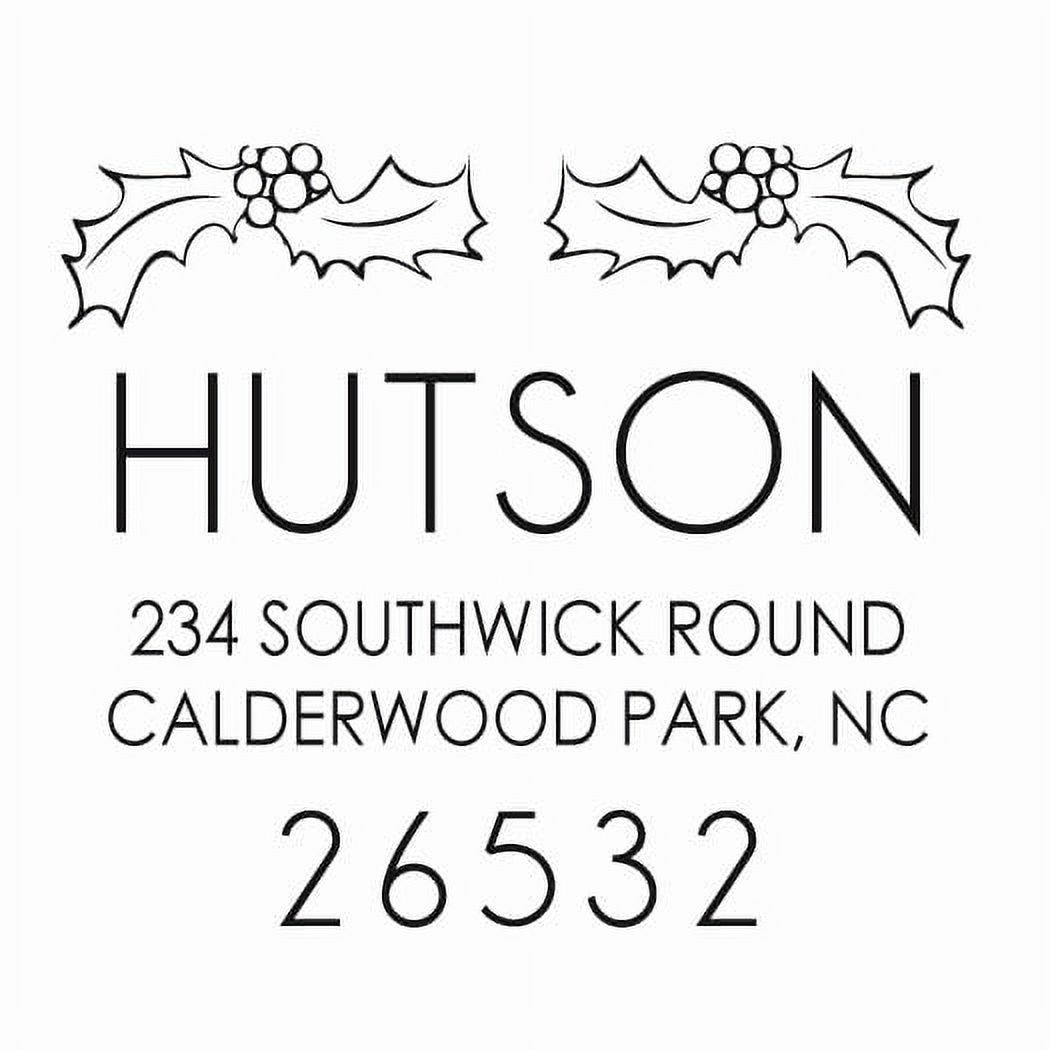 Personalized Square Self Inking Rubber Stamp - Hutson