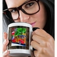 thumbnail image 2 of 3drose, Woody Classic Surfing Car, 11oz Two-tone Black Mug, 2 of 6