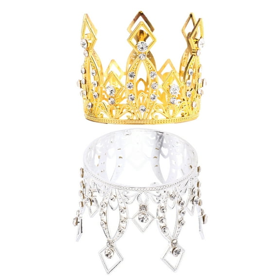 TAILTOSS 2pcs Cake Crown Decoration For Birthday Cake For Parties And Elegant Random Colors Random Color