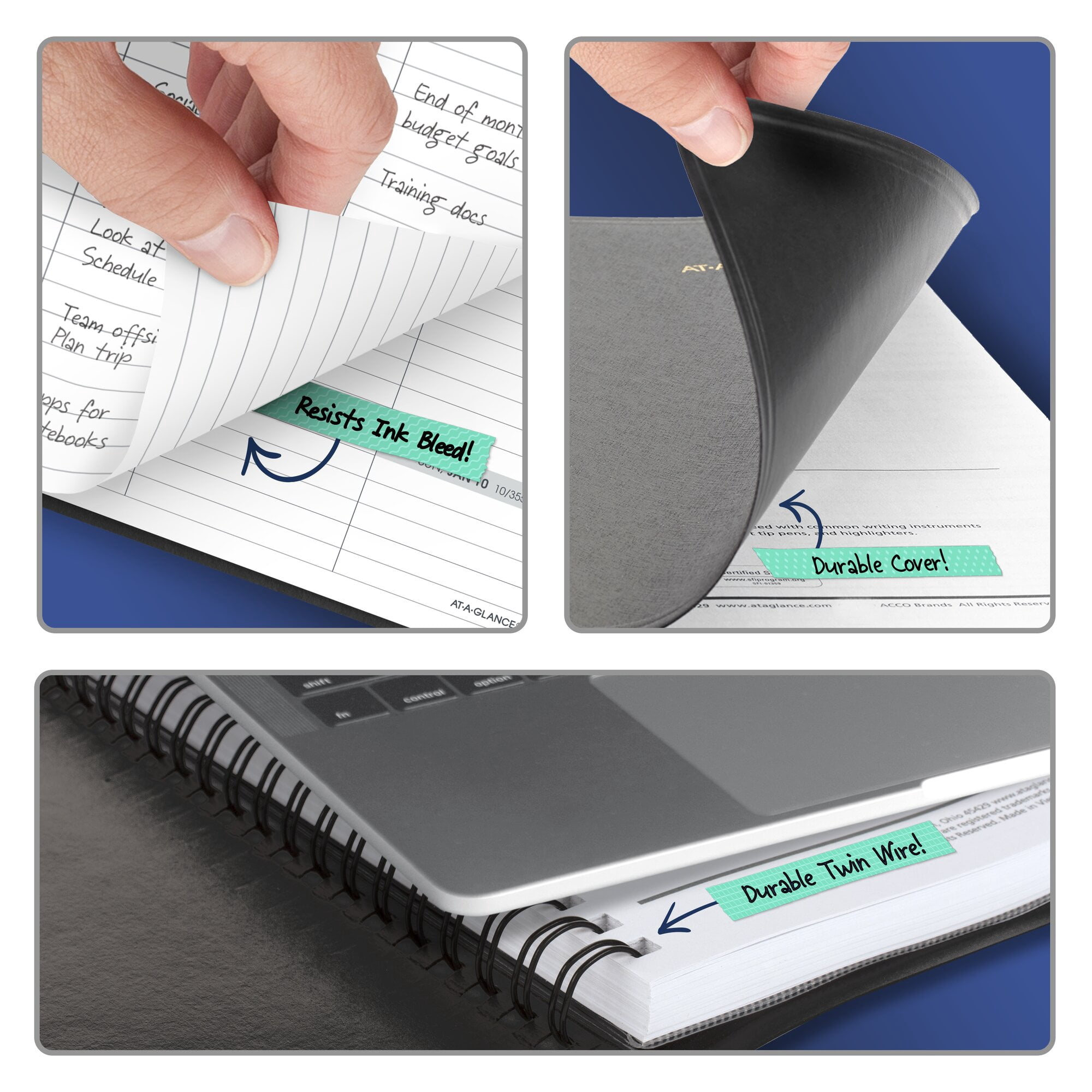 AT-A-GLANCE 2027 Open Scheduling Weekly Planner Black Medium 6 34 x 8 34 -
