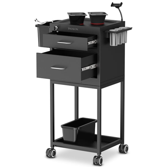 Carrito de salón TASALON con 2 cuencos y cajones magnéticos
