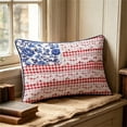 thumbnail image 2 of Miwamany 4th of July Pillows , Independence Day Throw Pillows Outdoor Memorial Day American Flag Stars Patriotic Decorative Cushion for Bed Couch Sofa Home Decor 9x15 in, 2 of 9