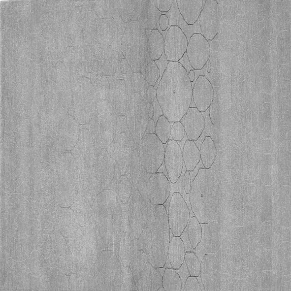 Ahgly Company Indoor Square Abstract Gray Contemporary Area Rugs, 6' Square