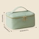 thumbnail image 5 of Estuche de viaje para cosméticos, bolsa de maquillaje de gran capacidad con divisor extraíble, bolsa de aseo impermeable con asa superior, organizador de cosméticos para el hogar de vacaciones., 5 of 8