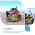 thumbnail image 2 of Miniature House Gnome Fairy 4 Pcs Tale Cottage Multicolor Home Decor Resin Houses, 2 of 6