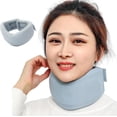 thumbnail image 2 of HUGFEGWE Neck Brace Soft Breathable Pain Relief Posture Correction Anti-Snoring Support Cervical Collar Ergonomic Neck Protector Brace for Sleeping, Adjustable Neck Support Brace Light Grey S, 2 of 7