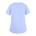 thumbnail image 3 of ADSSDQ Womens Plus Size Scrub Tops Scrub Tops Women Print Nurse Uniforms for Women Short Sleeve V-Neck Shirts Tops with Pockets Light Blue XL, 3 of 3