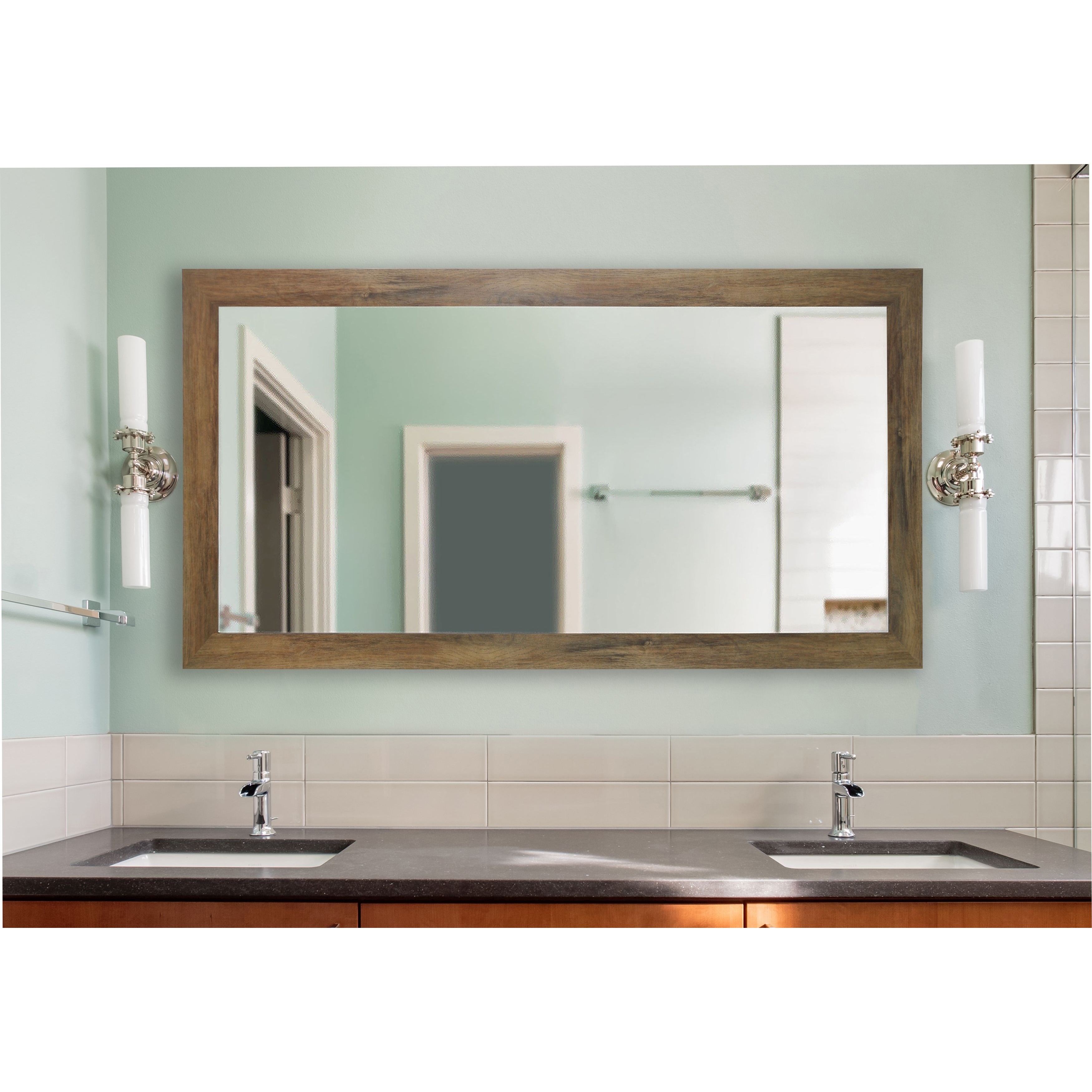 Rayne Mirrors American Made Brown Extra Large Wall/ Vanity Mirror