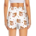 thumbnail image 4 of Uemuo Squirrel Giving A Gift Pattern Women's Athletic Shorts High Waisted Running Shorts with Liner Pockets Gym Elastic Workout Shorts-Small, 4 of 9
