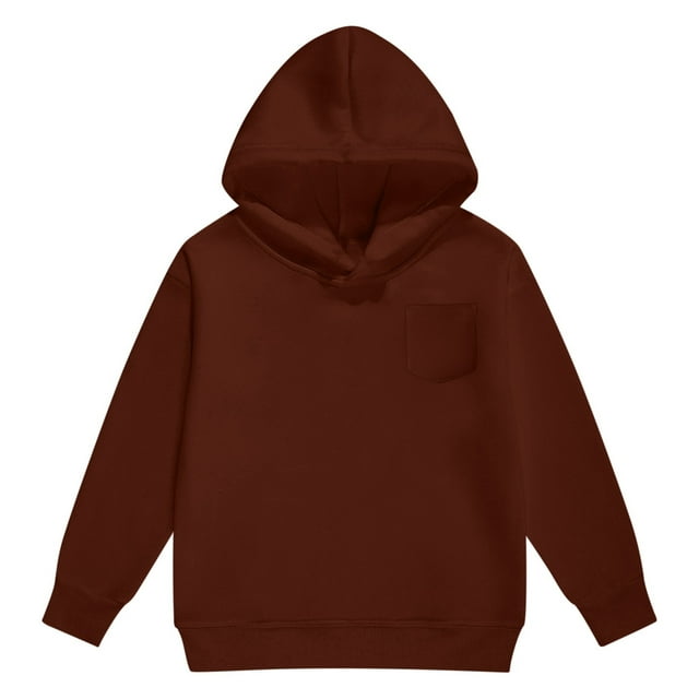 Chandail à Capuche pour Garçons, Manches Longues, Décontracté, Basique, Hiver, Filles 8-9 Ans