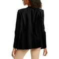 thumbnail image 3 of Veste Blazer Unie pour Femmes R Élégante à Manches Longues, Manteau Cardigan de Bureau, Blouse Formelle, 3 of 6