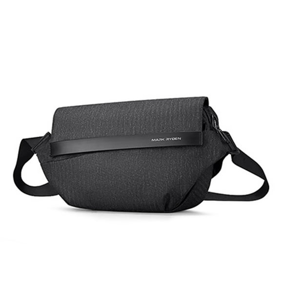 MARK RYDEN Trendy Mark Ryden Magnetic Buckle Chest Bag for Men - Waterproof Oxford Fabric, Multi-Layer Space, Elite Black, Perfect for Sports & Outdoor Use