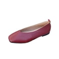 thumbnail image 2 of Miluxas Ballet Flats for Women Dress Shoes Comfortable Round Toe Flat office Walking Casual Dressy Slip On Shoes Wine 9.5(43), 2 of 9