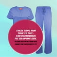 thumbnail image 4 of Natural Uniforms Women's Ultra Soft Stretch Drop-Neck 2 Pocket Scrub Top and Pants 82009200N (Ceil Blue, X-Large), 4 of 7