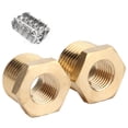 thumbnail image 1 of Adaptador de tubería de Latón, Hex de Reducció de Bujes de 1/2 npt A 1/4 npt Reductor de Latón 2pcs para industrial para náutico para automotriz, 1 of 7