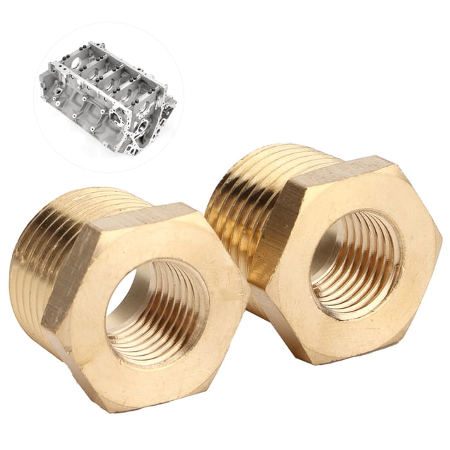 Adaptador de tubería de Latón, Hex de Reducció de Bujes de 1/2 npt A 1/4 npt Reductor de Latón 2pcs para industrial para náutico para automotriz