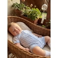 thumbnail image 4 of BemeyourBBs Newborn Baby Boy Girl Summer Clothes 0 3 6 Months Plaid Romper One Piece Outfit Short Sleeve Turn-down Collar Zipper Jumpsuits Shorts, 4 of 9