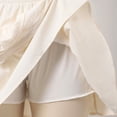 thumbnail image 6 of ZHOGXU Women'S Skirt Summer Elastic Waist Solid Color A Line Lace Trim Fashion Comfortable Mini Tutu Skirt For Everyday Wear,Beige,L, 6 of 9