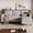 Light Gray, variant on Modern L-Shaped Sectional Sofa with Storage Ottoman and 2 Cup Holders, Convertible 3-Seater Corduroy Couch with Side Pockets for Small Apartments, Living Room, Office, Beige