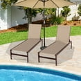 thumbnail image 4 of Costway Patio 6-Position Lounge Chair Chaise Aluminium Adjust Recliner Brown, 4 of 9