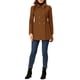 thumbnail image 2 of Abrigo largo de invierno de doble botonadura con cuello Peter Pan para mujer Inspire Chic en marrón oscuro talla S, 2 of 6