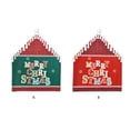 thumbnail image 2 of Advancent Cubierta de silla de Navidad con letras en inglés, accesorios de boda, funda para muebles, forma de sombrero de rejilla, funda plegable, arreglo Kits de decoración para fiestas Rojo Advancent  HA069386-02, 2 of 6