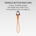 thumbnail image 2 of Aosijia Outdoor Key Lanyard Keychain Triangle Buckle Bearing Strength Camping Hand Rope Carabiner Key Chain for Running Hiking Camping, 2 of 7