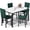 Green/White, variant on MIERES 4-Piece Dining Set, Compact Dining Table, Marble Kitchen Dining Table with 4 Velvet-Upholstered Chairs, Ideal for Apartments, Dining Rooms, and Small Spaces, Gray