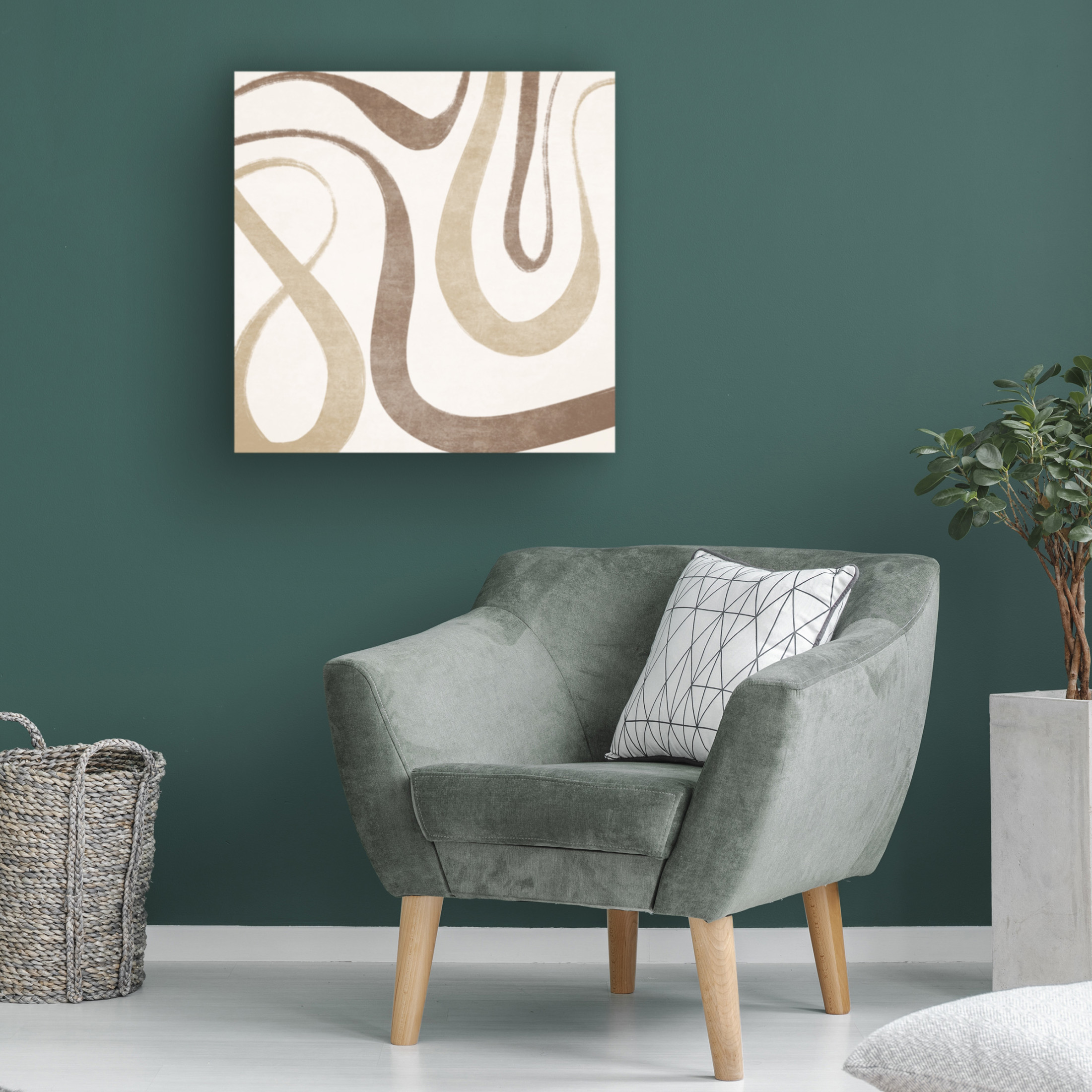 Trademark Fine Art Emel Tunaboylu  Nehir Kivrimli Set1 Canvas Wall Art