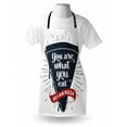 thumbnail image 3 of Funny Words Apron Grunge Pizza Slice with Retro Effect Humor Phrase about Fast Food, Unisex Kitchen Bib Apron with Adjustable Neck for Cooking Baking Gardening, Dark Blue Red Grey, by Ambesonne, 3 of 3