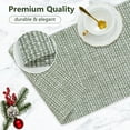 thumbnail image 5 of VCVCOO Green Christmas Placemats Set of 4, Washable Wipeable Place Mats Vinyl Woven Table Mats Heat Resistant Placemat for Dining Table Indoor/Outdoor, 5 of 14
