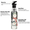 thumbnail image 3 of Yayeee 20oz Insulated Water Bottle Double Wall Stainless Steel with Flip Straw Lid, Snowman Family, 3 of 7