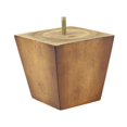 thumbnail image 2 of ProFurnitureParts Sandstone 4" Tall Square Tapered Wood Sofa Legs w/Anti-Skid Pads, Leg Plates Included Set of 4, 2 of 6