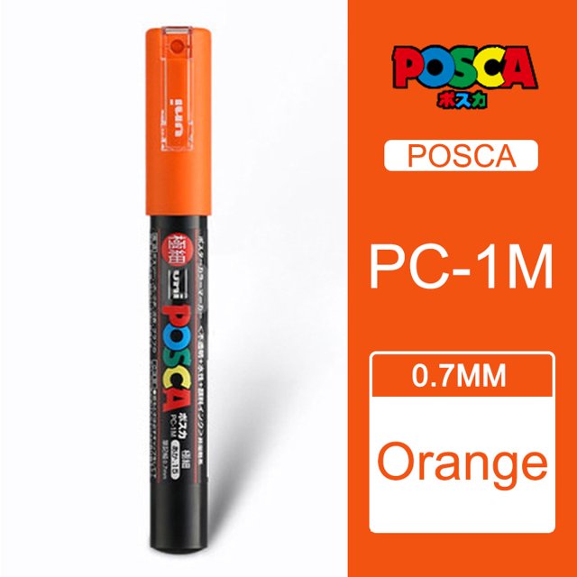 UNI-rotulador POSCA piezas POP, póster publicitario a base de agua, marcador de Graffiti, personaje de 0,7 Nid, brillante y colorido, 1 PC-1M
