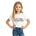 thumbnail image 4 of Hello Kindergarten Shirts Baby Girl Cute Rainbow Back to School T-Shirt First Day of School Short Sleeve Tees Top, 4 of 4