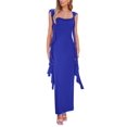 thumbnail image 1 of Vestido PRETTYGARDEN 2025 Verano Sin Mangas Maxi Azul Talle L, 1 of 8