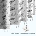 thumbnail image 6 of Monochrome Controllers Games Icons White Pattern Shower Curtain 84"x72" ,Bathroom Decorative Shower Curtains Set with 12 Hooks,Modern Waterproof Washable Shower Curtain, 6 of 6