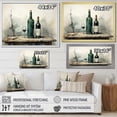 thumbnail image 4 of Designart "Minimalist Elegance Silhouetted Wine Bottles IV" Food & Beverage Framed Wall Art - Traditional Green Wine Hallway Framed Wall Art Decor, 4 of 6