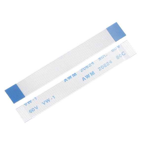 Uxcell Flexible Flat Cable, 12 Pins 0.5mm Pitch 50mm FPC FFC Flexible Ribbon Cable for LCD TV Car Audio DVD Player Laptop 5Pcs (A Type)