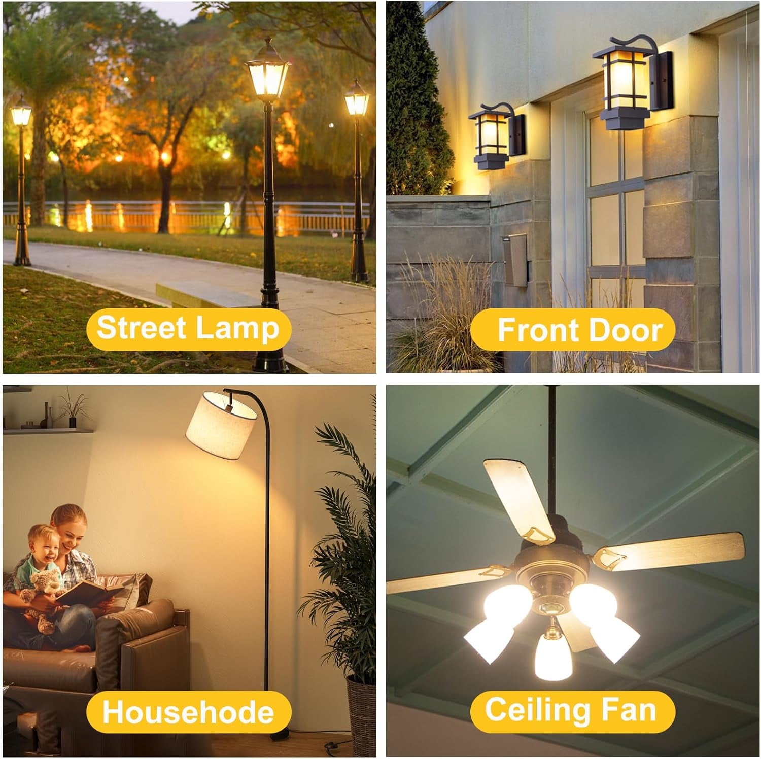 2 Pack 200W Equivalent Led Corn Light Bulb, 3000 Lumen 3000K Daylight White 30W LED Corn Lamp, E26/E27 Base LED Light Bulb for Home Garden Garage Backyard Street Office Household