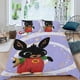 thumbnail image 2 of Bing Bunny Conjunto de sábanas temático, trío de piezas, cómodo y amigable con la piel, diseño único, regalo de decoración para el hogar para familiares, amigos y fans,135cm *200cm, 2 of 6