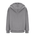 thumbnail image 3 of Drawstring Hoodie Jacket Autumn Spring Women Coat Hooded Drawstring Long Sleeves Pockets Zip-up Elastic Cuff Hem Loose Sport Hoodie Wear Jacket Women, 3 of 7