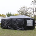 thumbnail image 2 of 10'x20' Outdoor Party Tent with 6 Removable Sidewalls, Waterproof Canopy Patio Wedding Gazebo, Black, 2 of 14