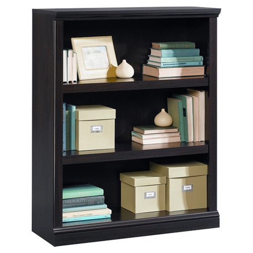 Sauder Select 3 Shelf Bookcase in Cinnamon Cherry