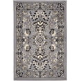 thumbnail image 1 of Unique Loom Kashan Traditional Floral Area Rug, 2 Feet 2 Inch x 3 Feet, Gray/Ivory, 1 of 1
